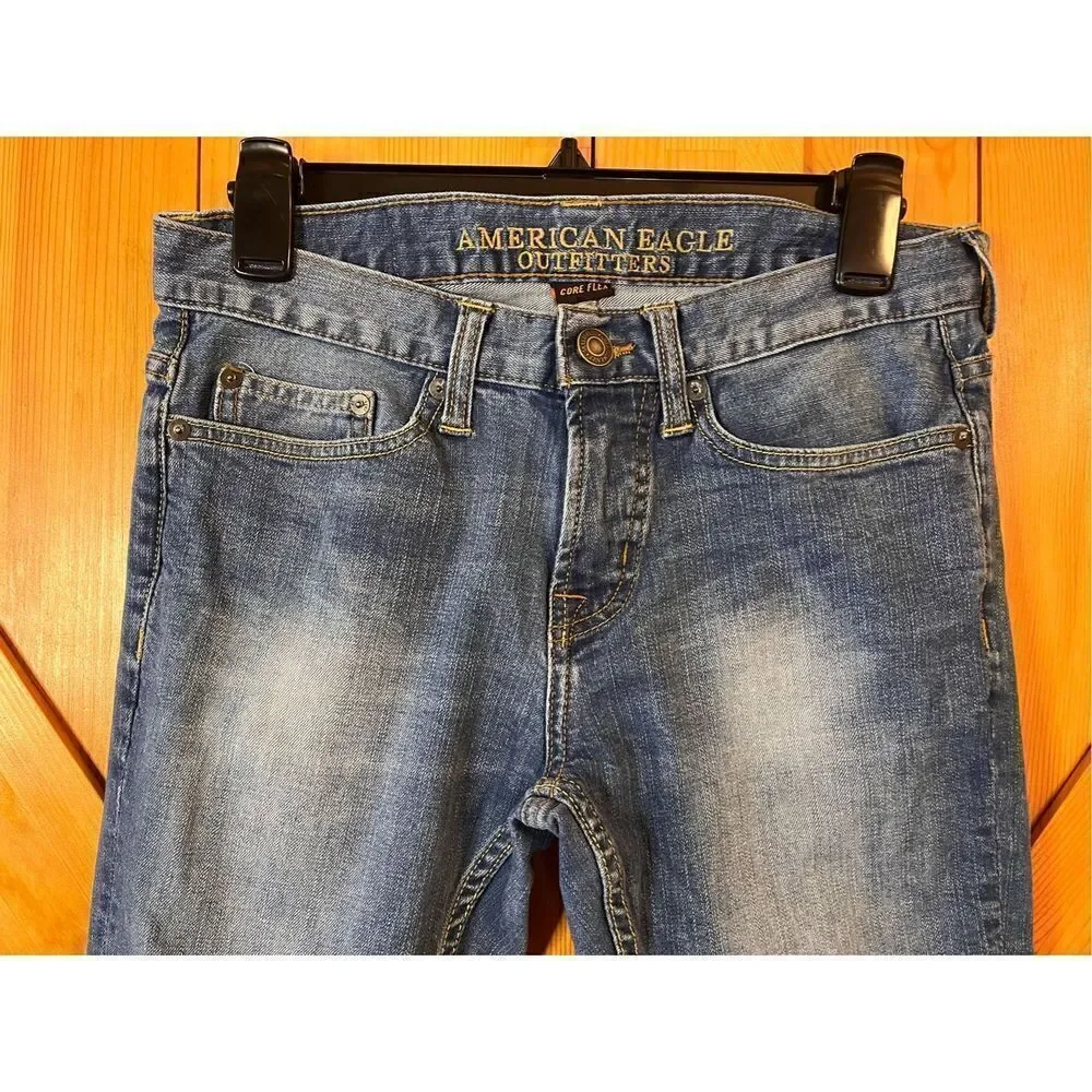 AMERICAN EAGLE OUTFITTERS 28x28 Core Flex Skinny Men Denim Blue Jean (1812)